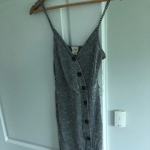 Black and White Stripped Midi Dress Size Small